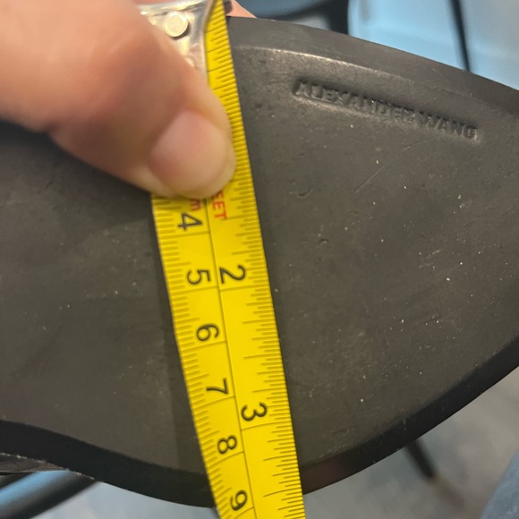 Alexander Wang Black Leather Chukka Boots with Textured Pointed Toe 7-7.5 - Picture 8 of 9